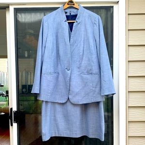 NWOT Talbots Blue White Lined Blazer and Dress 20W